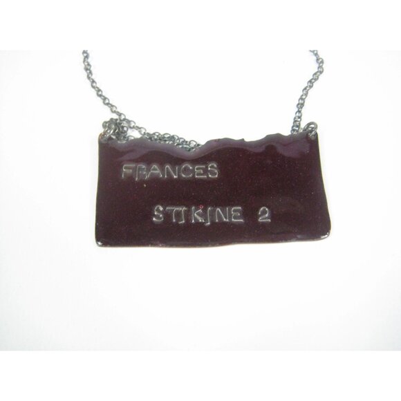 Frances Stikine 2 Necklace Abstract Enamel Pendant 25 in Bib Vintage - Picture 5 of 10